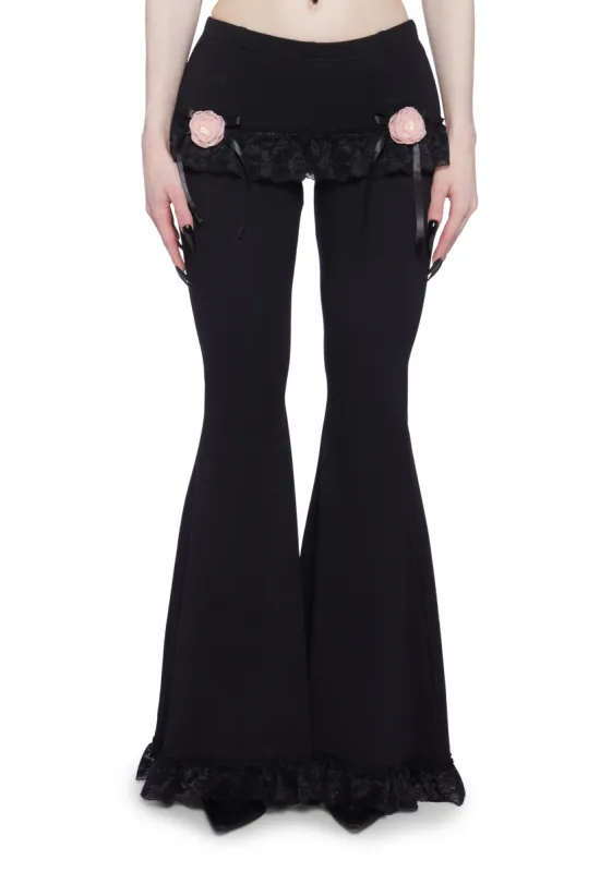 Floral Alchemy Flared Pants With Skirt sold by Dolls Kill