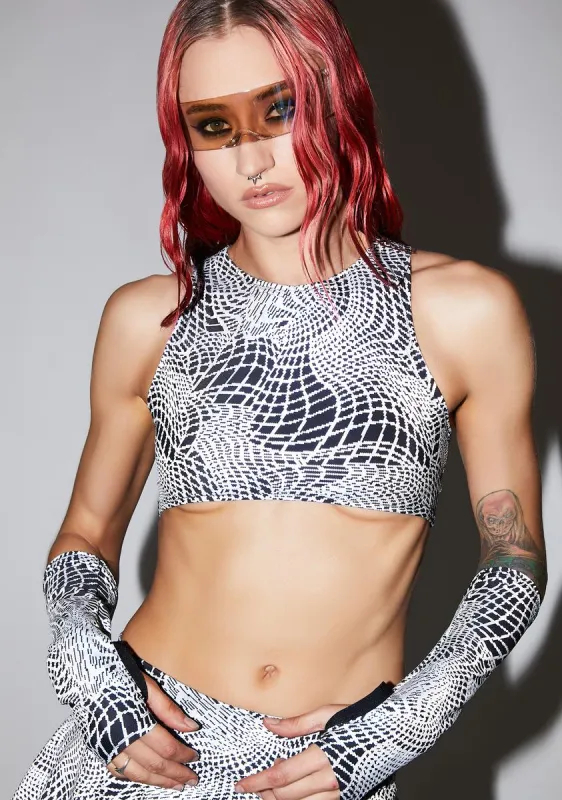 Ultra Wave Reflective Crop Top sold by Dolls Kill