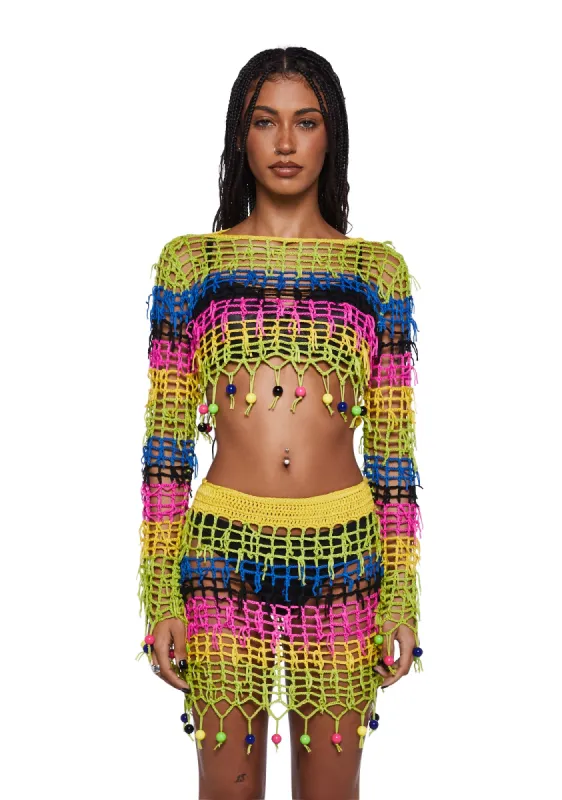 Bonet Crochet Beaded Top sold by Dolls Kill