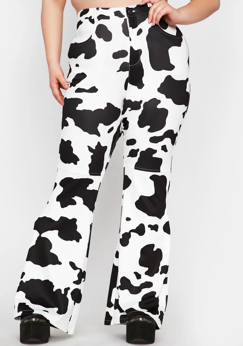 Duh Everything's A1 Cow Print Pants sold by Dolls Kill