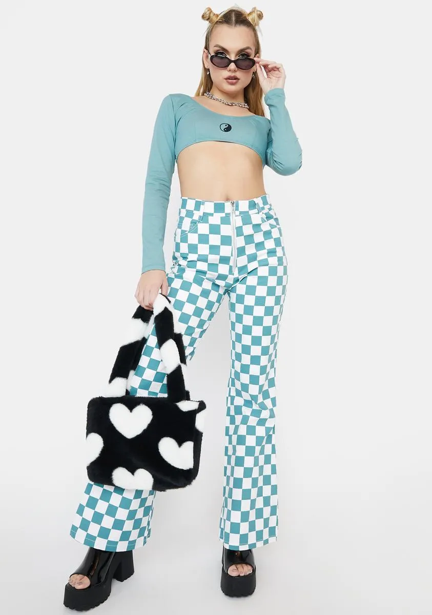 Teal Mia Crop Top sold by Dolls Kill product image thumbnail 3