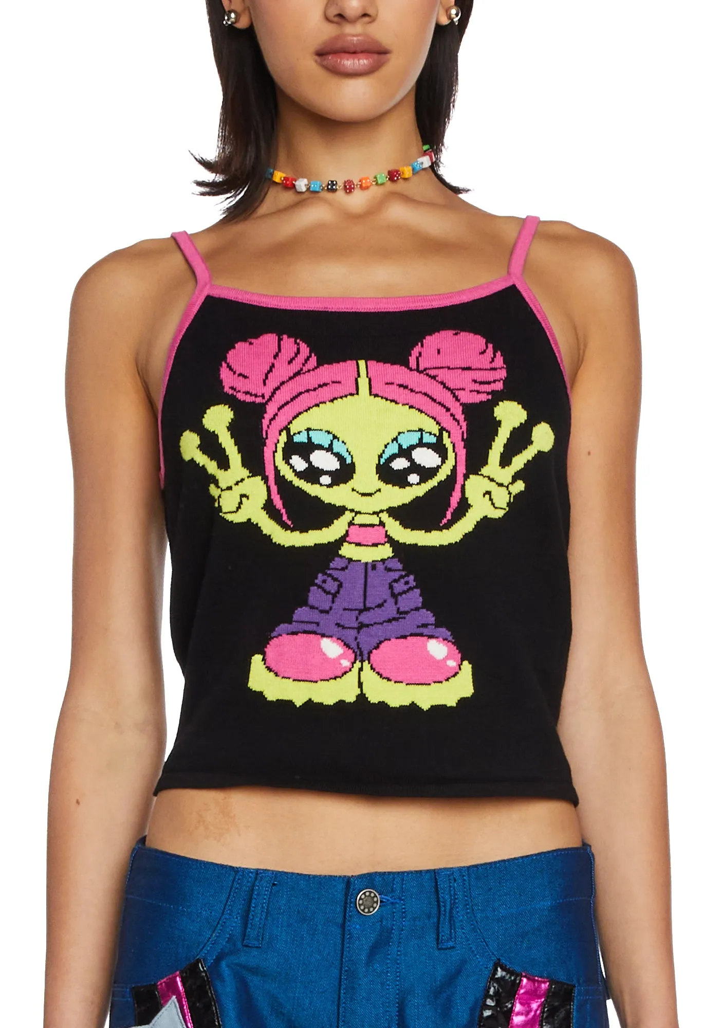 Peace Out Graphic Tank sold by Dolls Kill product image thumbnail 2