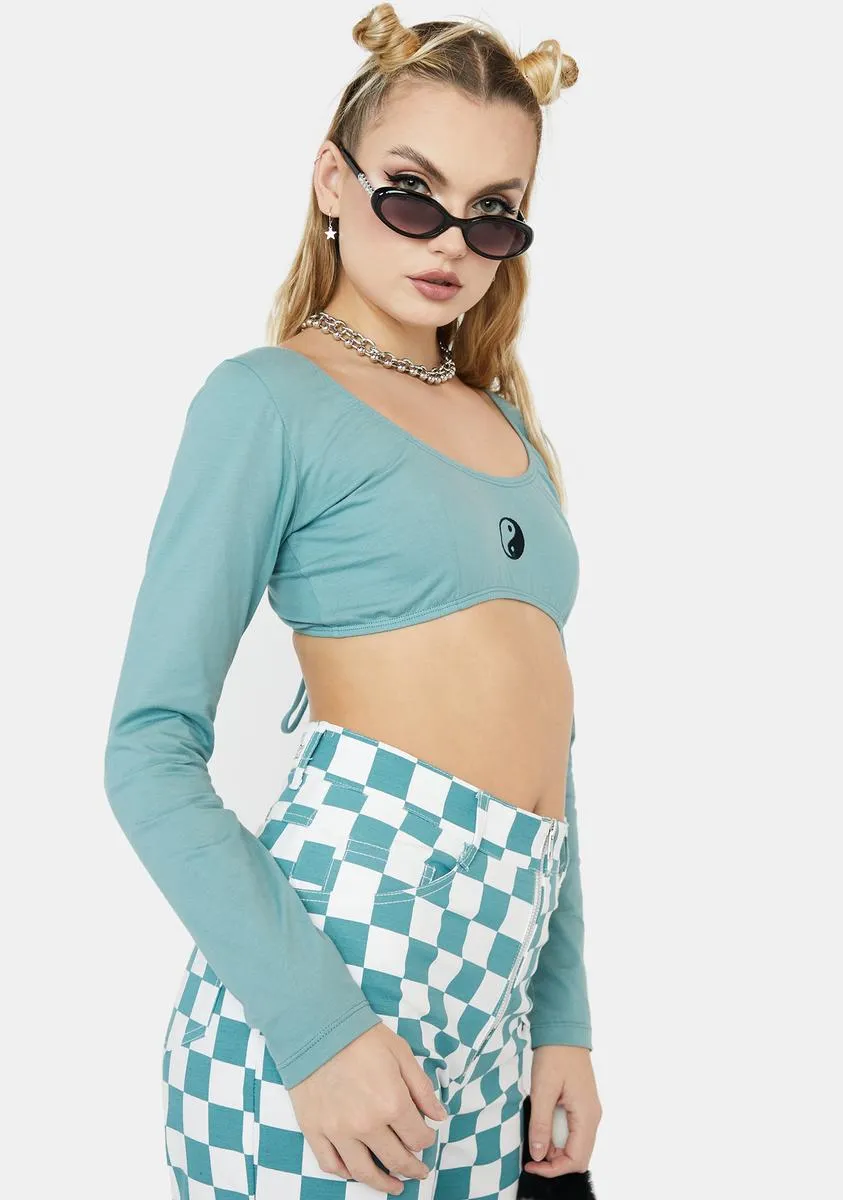 Teal Mia Crop Top sold by Dolls Kill product image thumbnail 2