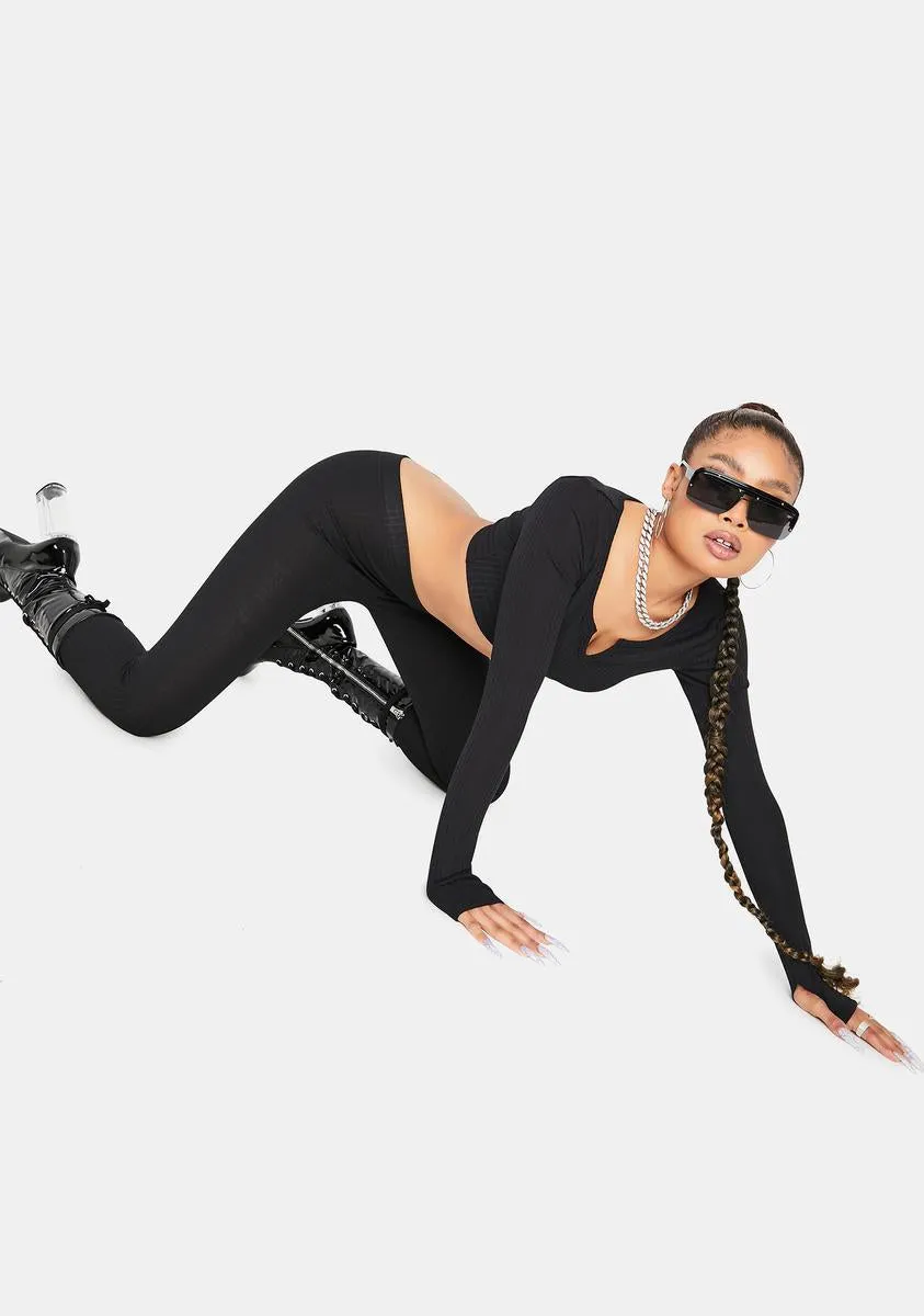 Jet Setting Love Crop Top Leggings Set sold by Dolls Kill product image thumbnail 3