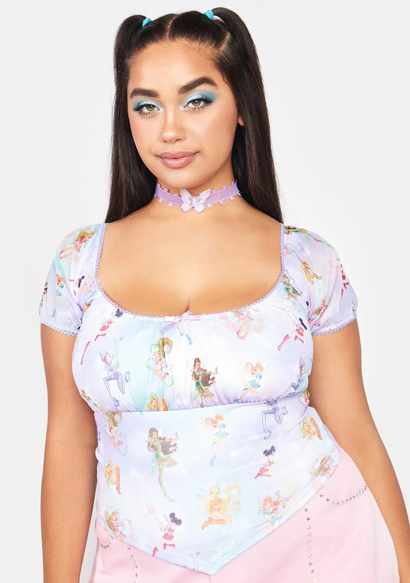 Plus Feels Like Magic Mesh Top sold by Dolls Kill