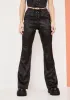 Slick Should Be Dancing Floral Satin Lace Up Pants sold by Dolls Kill