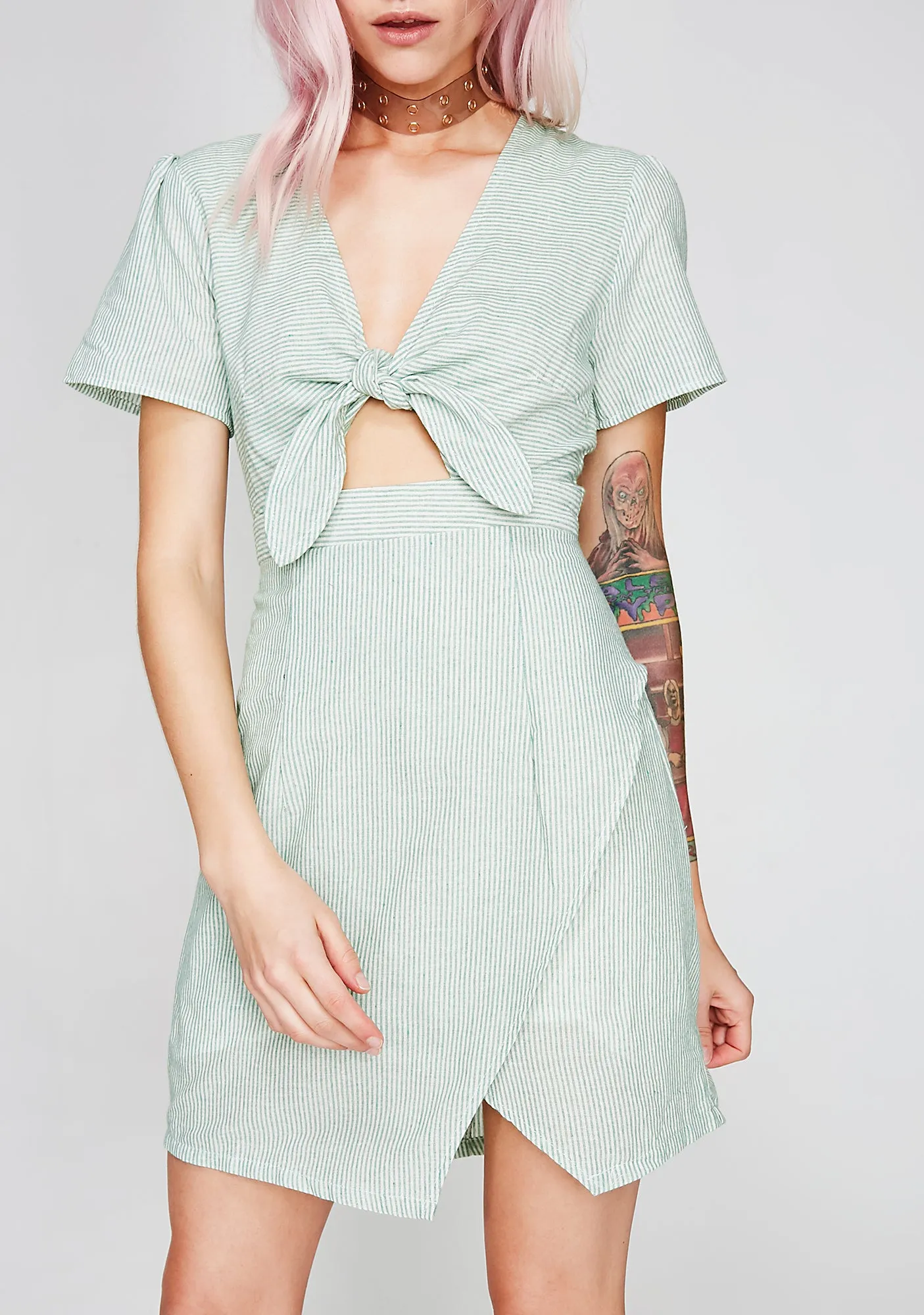 Tea Party Stripe Dress sold by Dolls Kill product image thumbnail 2