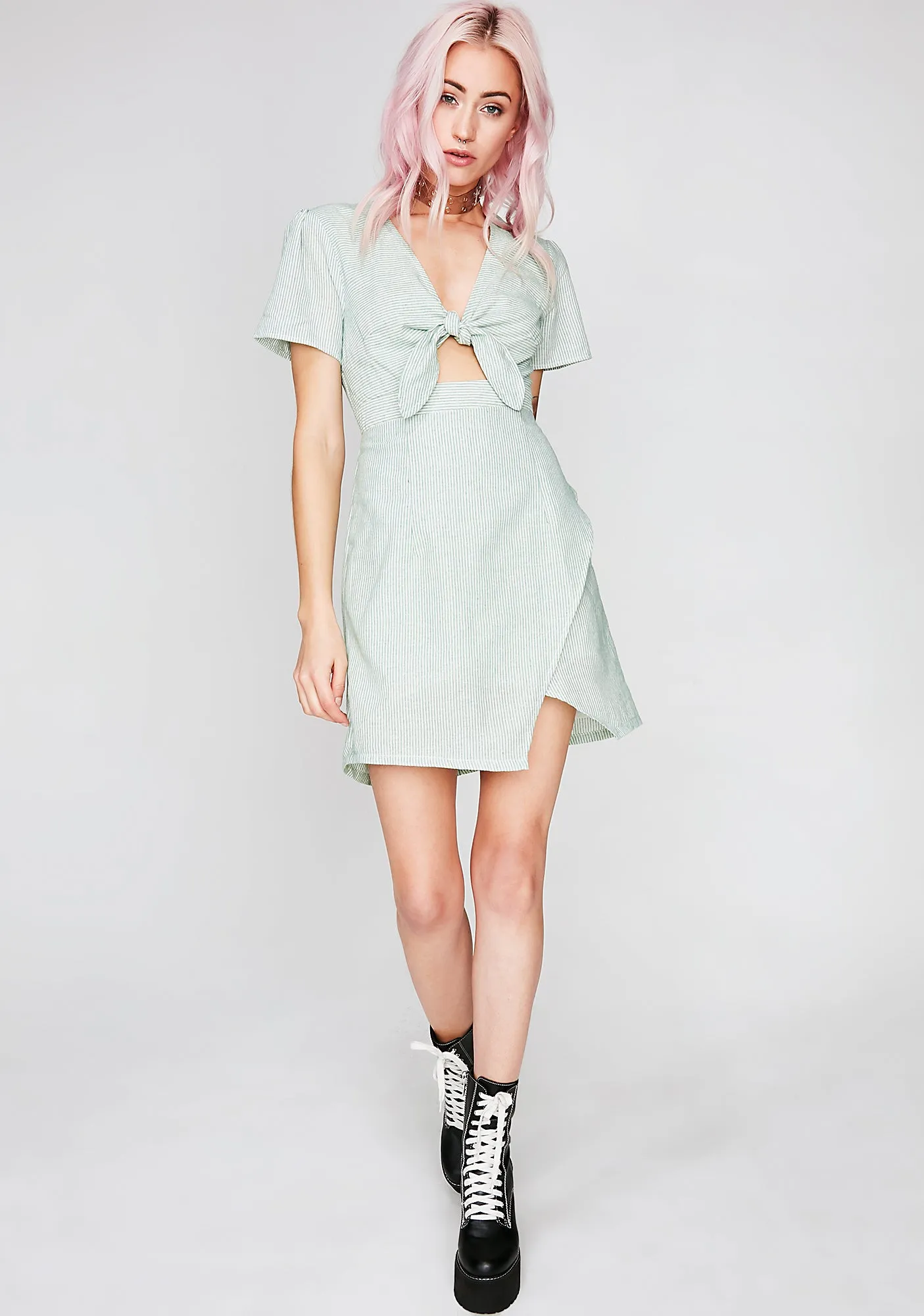 Tea Party Stripe Dress sold by Dolls Kill product image thumbnail 3