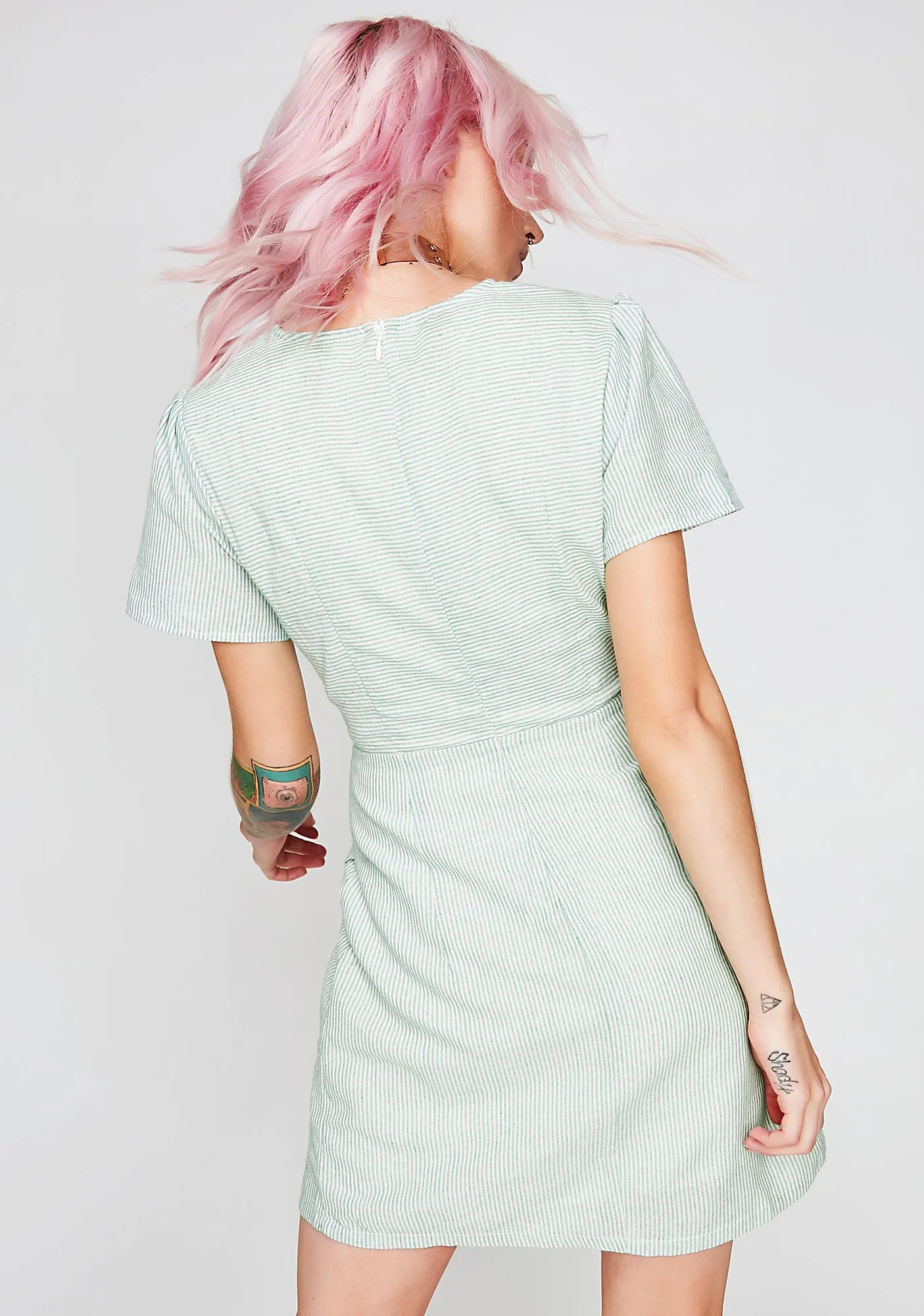 Tea Party Stripe Dress sold by Dolls Kill product image thumbnail 4