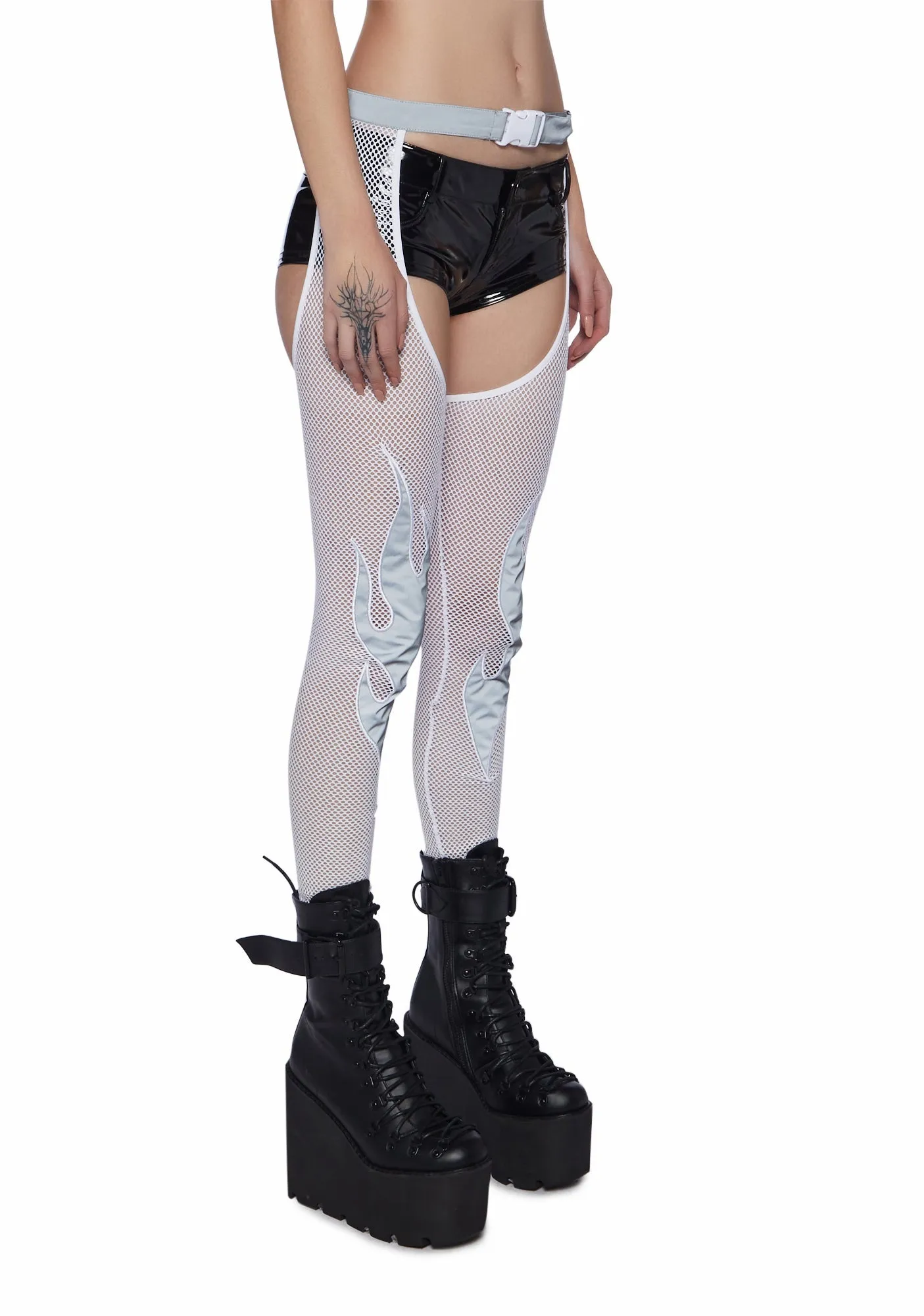 Pure Mark Of The Beast Reflective Chaps sold by Dolls Kill product image thumbnail 3