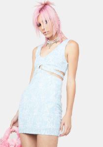 Sky VIP Access Sequin Mini Dress sold by Dolls Kill