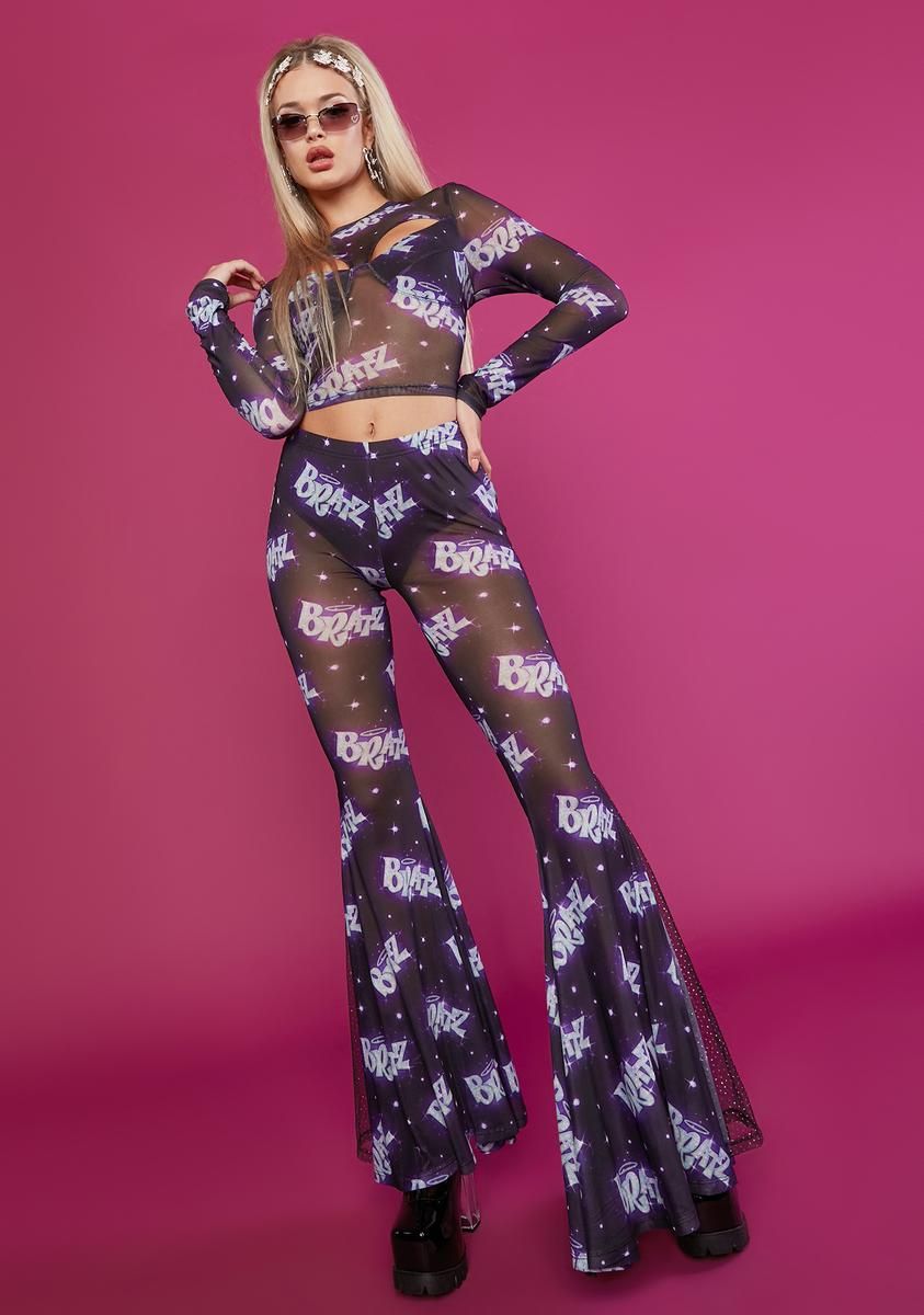 Overnight Sensation Mesh Bell Bottoms sold by Dolls Kill product image thumbnail 3