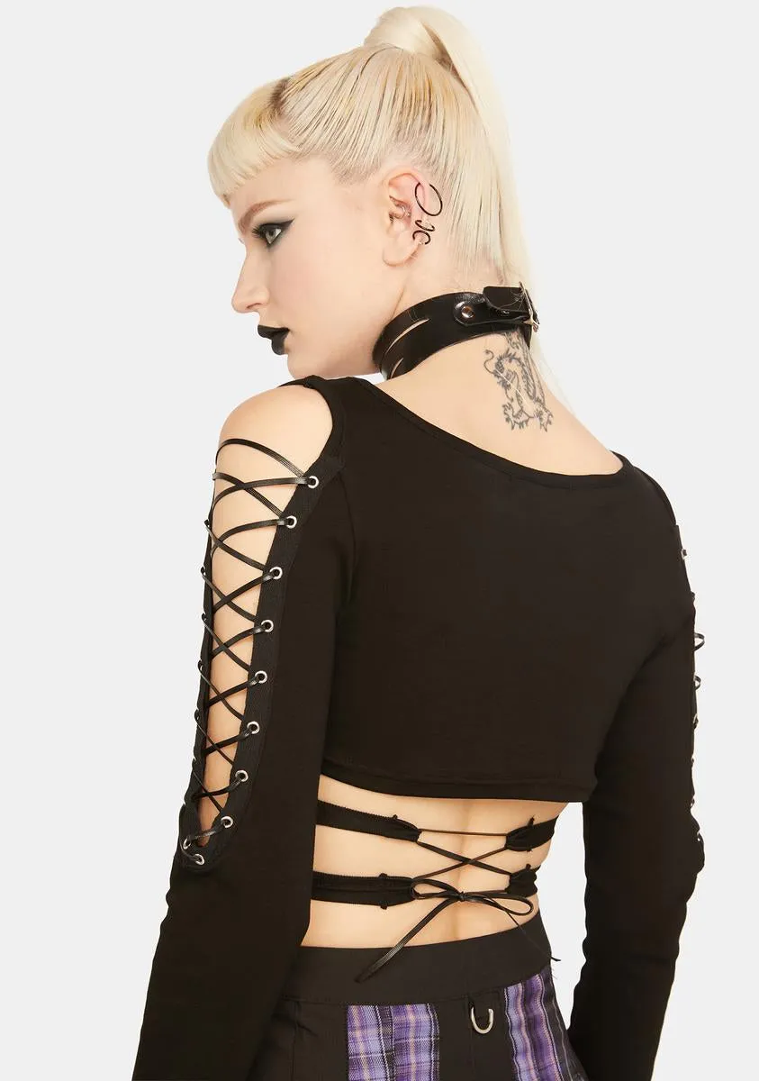 Locomotive Bat Long Sleeve Top sold by Dolls Kill product image thumbnail 4