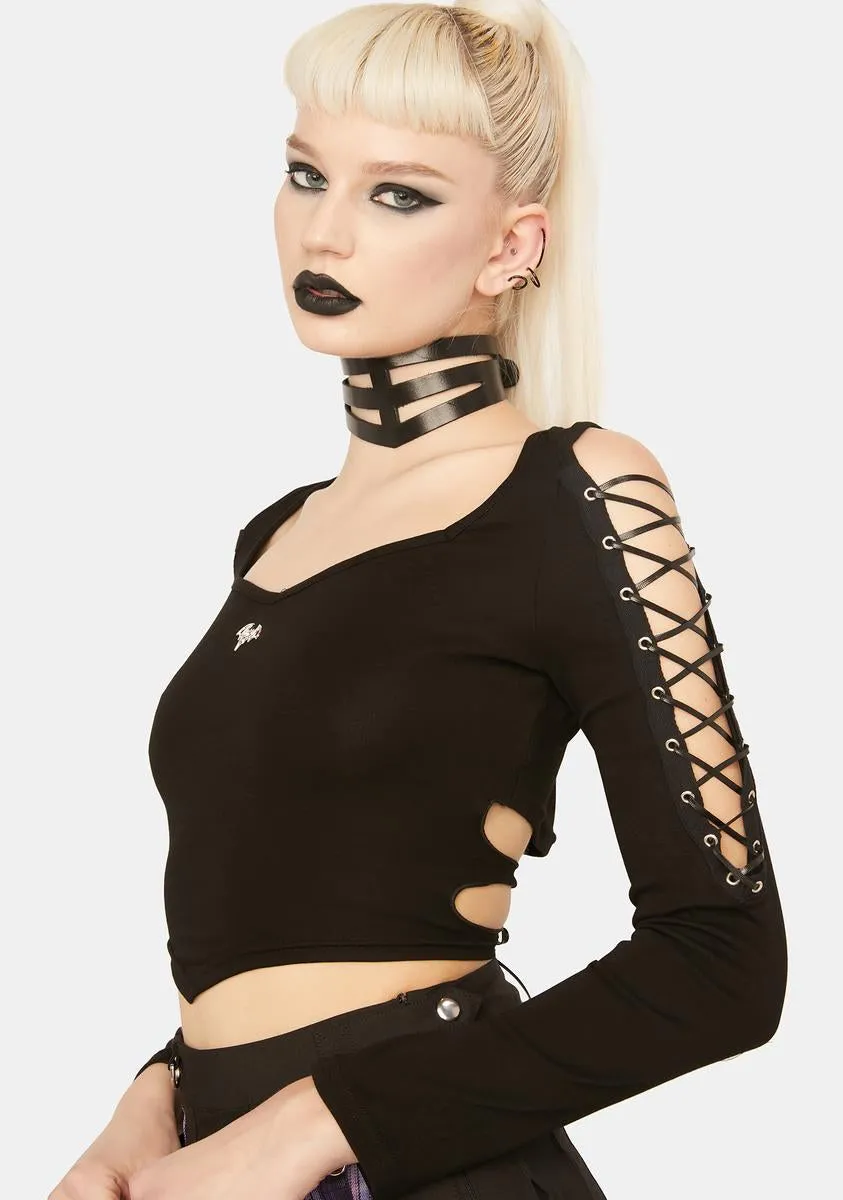 Locomotive Bat Long Sleeve Top sold by Dolls Kill product image thumbnail 2