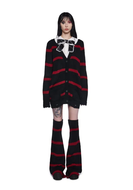 Twisted Games Cardigan And Leg Warmers Set sold by Dolls Kill