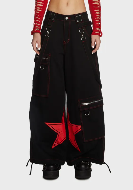 The Hot Ticket Baggy Cargo Pants sold by Dolls Kill