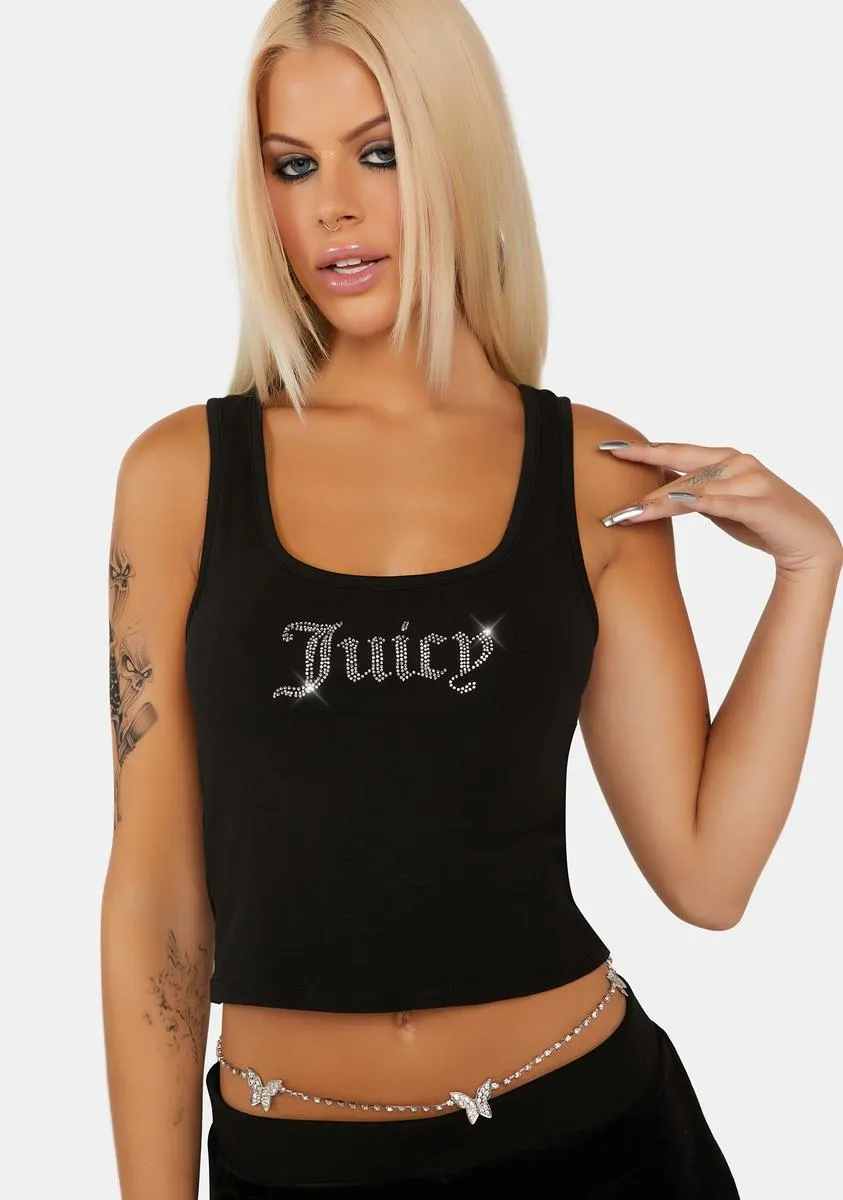 Liquorice Small Bling Tank Top sold by Dolls Kill