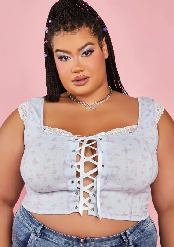 Plus Sky She's A Legacy Bustier Top sold by Dolls Kill