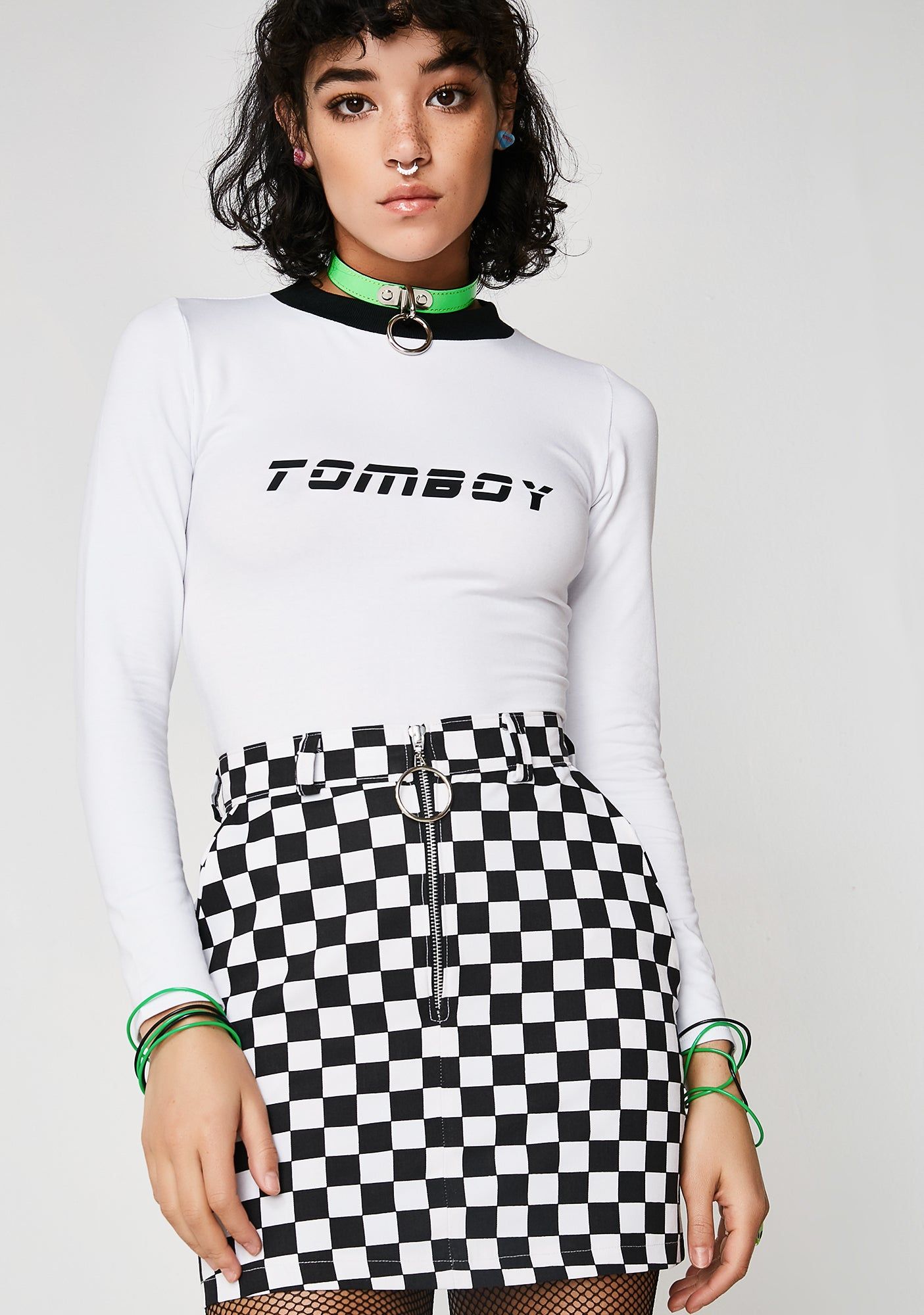 Checkered Mini Skirt sold by Dolls Kill product image thumbnail 4