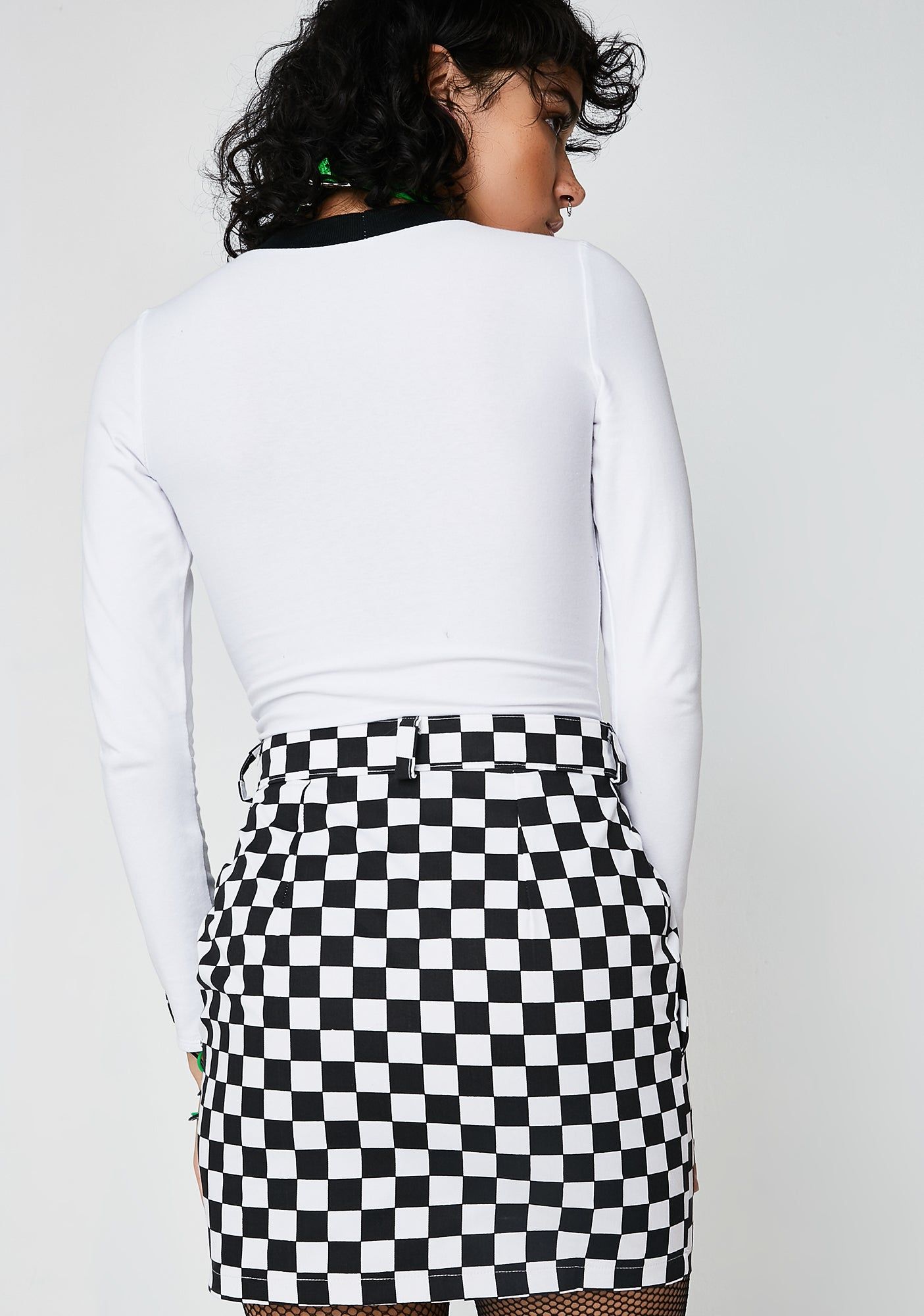 Checkered Mini Skirt sold by Dolls Kill