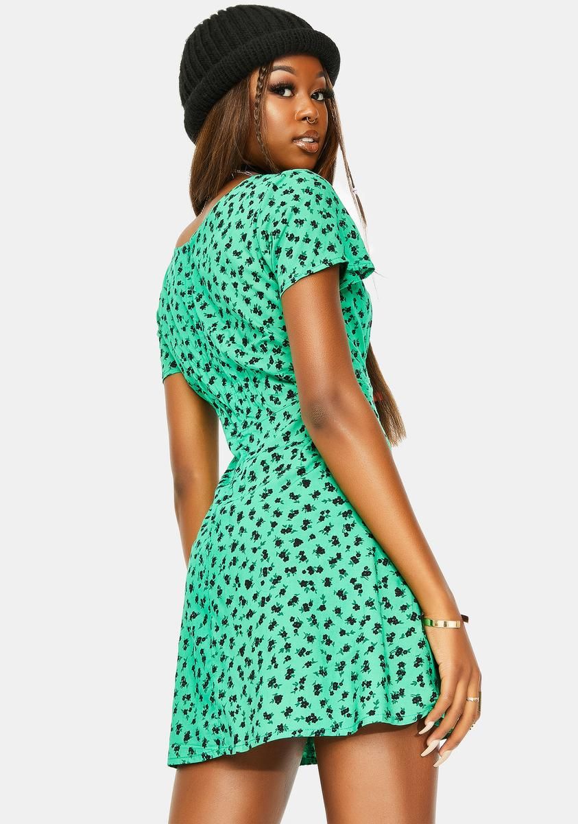 Dainty Ditsy Green Elara Dress sold by Dolls Kill product image thumbnail 4