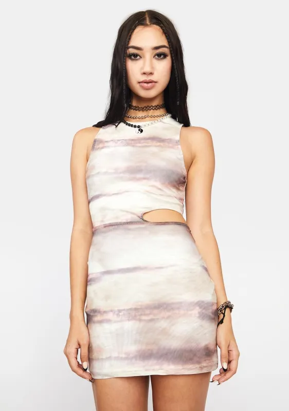 Abstract Animal Mesh Michel Bodycon Dress sold by Dolls Kill