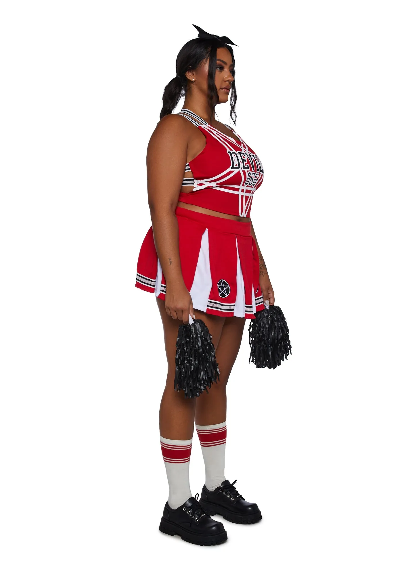 Plus Satan's Cheerleader Costume Set sold by Dolls Kill product image thumbnail 5