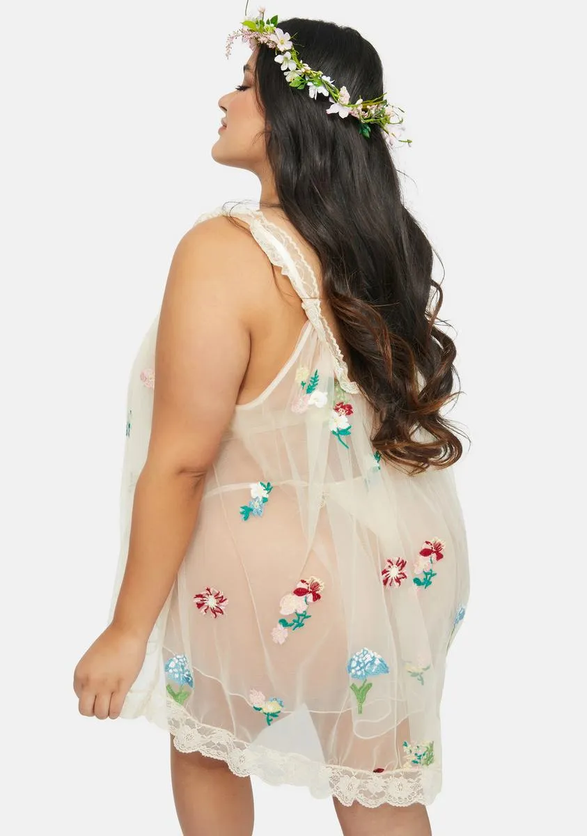 Plus Enchanted Meadow Floral Nightie Set sold by Dolls Kill product image thumbnail 4