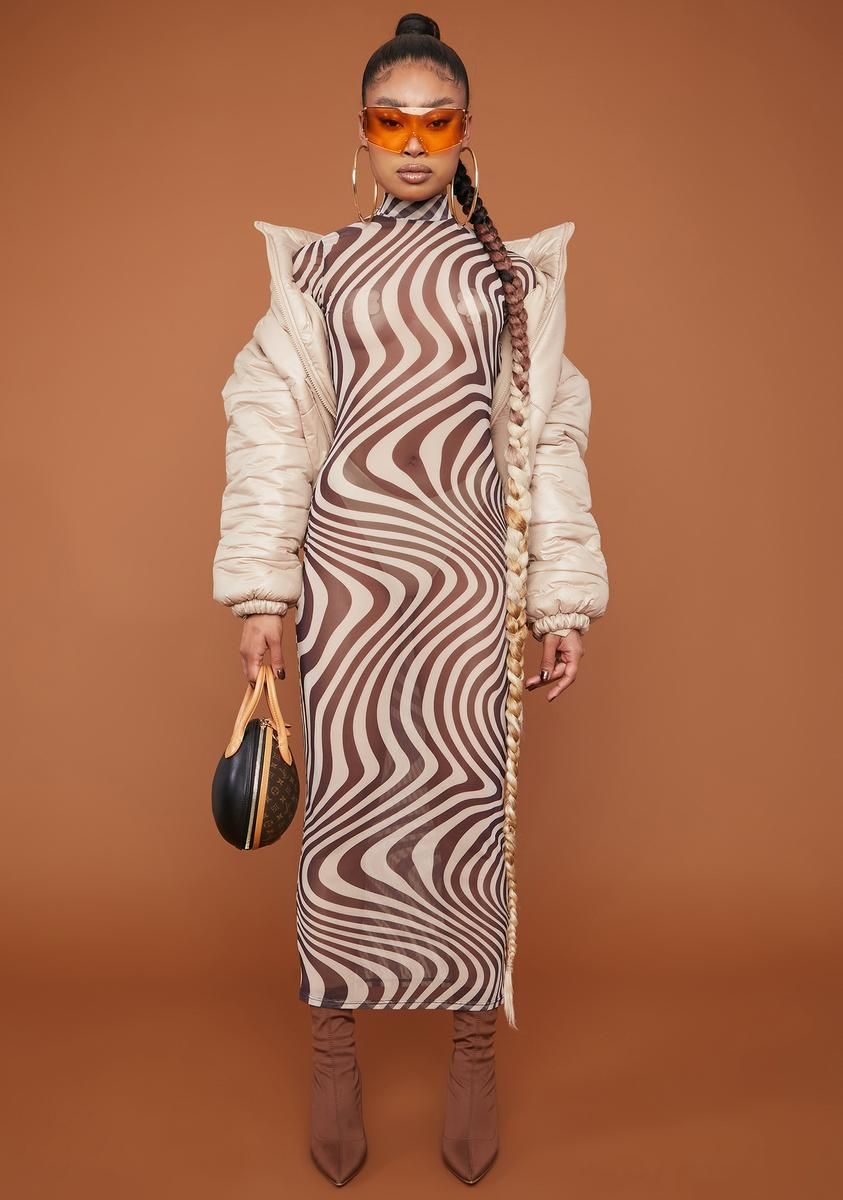 On My Wavelength Mesh Midi Dress sold by Dolls Kill product image thumbnail 2