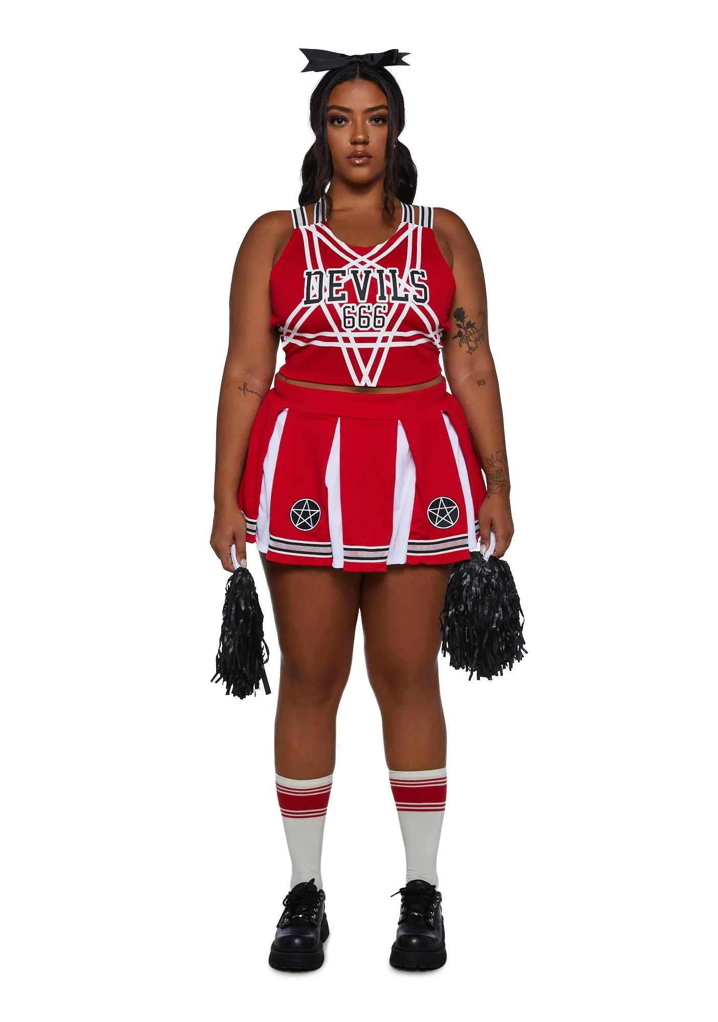 Plus Satan's Cheerleader Costume Set sold by Dolls Kill