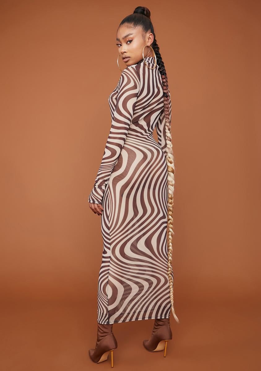 On My Wavelength Mesh Midi Dress sold by Dolls Kill product image thumbnail 4