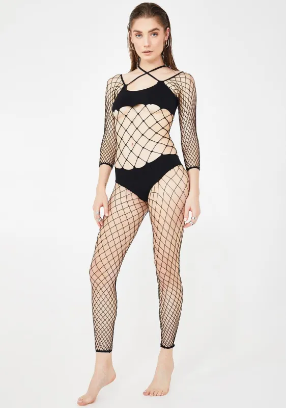 All For Yew Bikini Fishnet Bodystocking sold by Dolls Kill