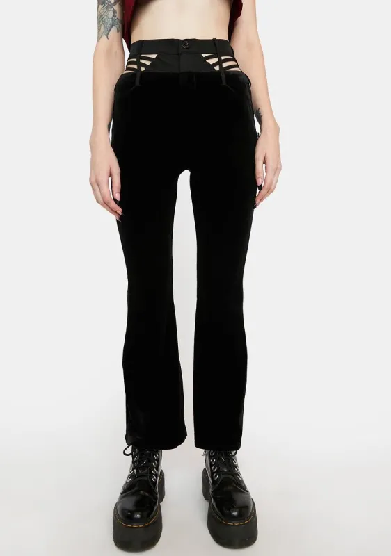 Dark Velvet Web Pants sold by Dolls Kill