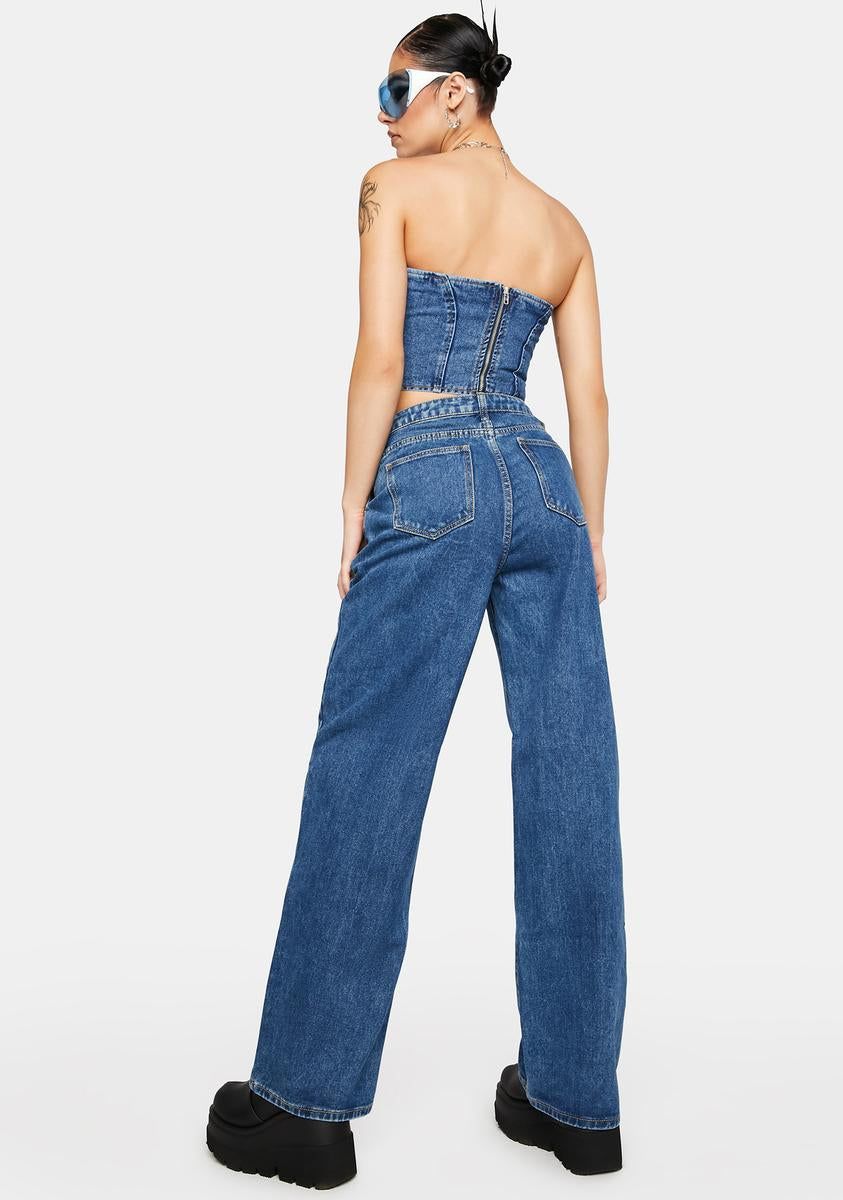 High Rise Baggy Jeans sold by Dolls Kill product image thumbnail 4