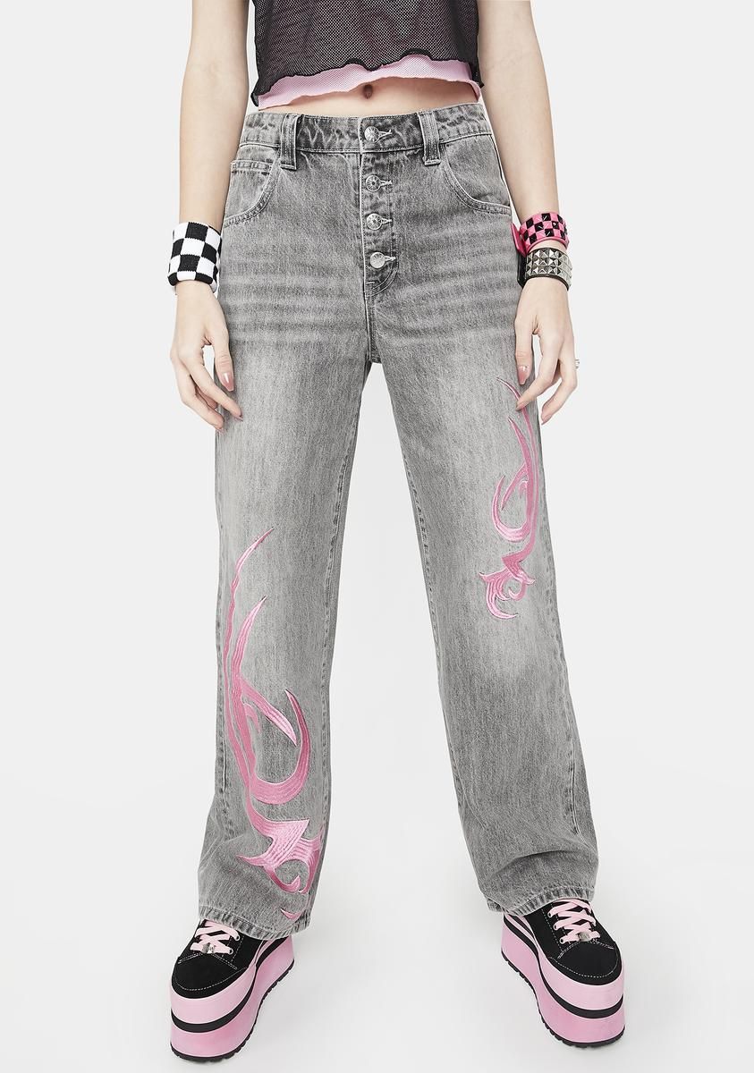 The Mystery Remains Wide Leg Pants sold by Dolls Kill product image thumbnail 3