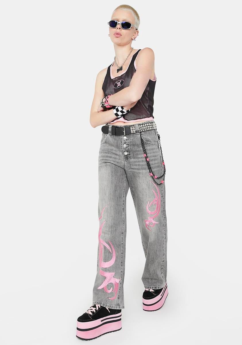 The Mystery Remains Wide Leg Pants sold by Dolls Kill product image thumbnail 4