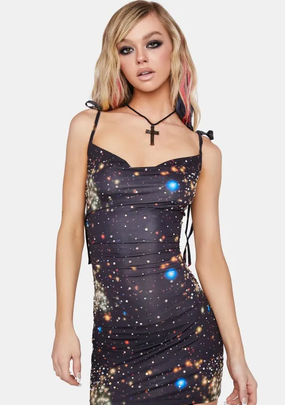 Glitter Printed Mini Dress sold by Dolls Kill