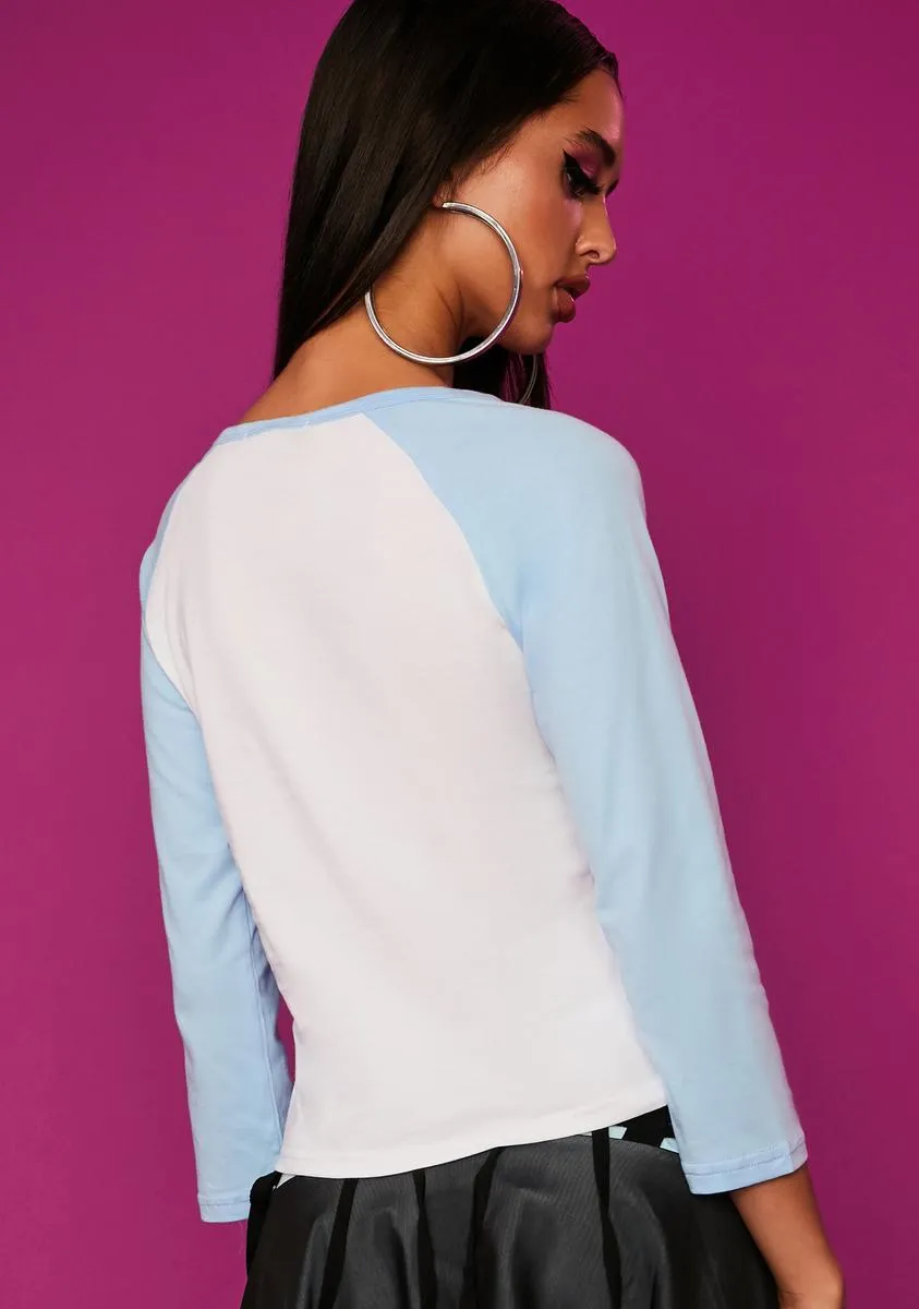 Nobody's Angel Raglan Tee sold by Dolls Kill product image thumbnail 4