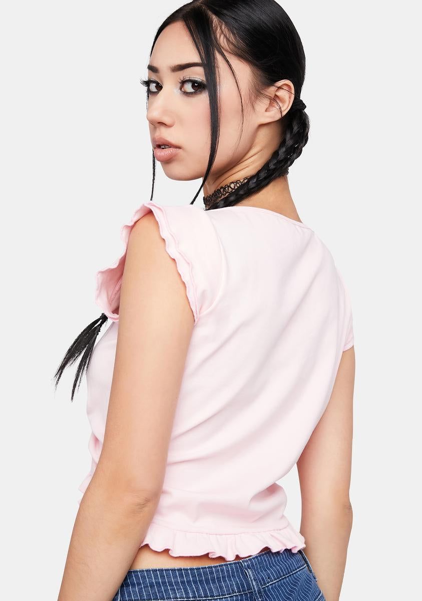 Bankroll Baby Ruffle Crop Top sold by Dolls Kill product image thumbnail 4