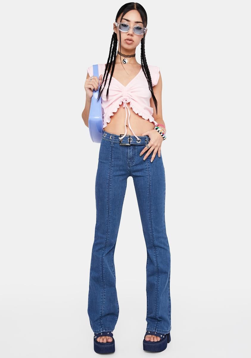 Bankroll Baby Ruffle Crop Top sold by Dolls Kill product image thumbnail 3