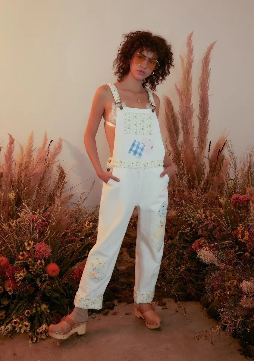 Precious Memories Floral Overalls sold by Dolls Kill