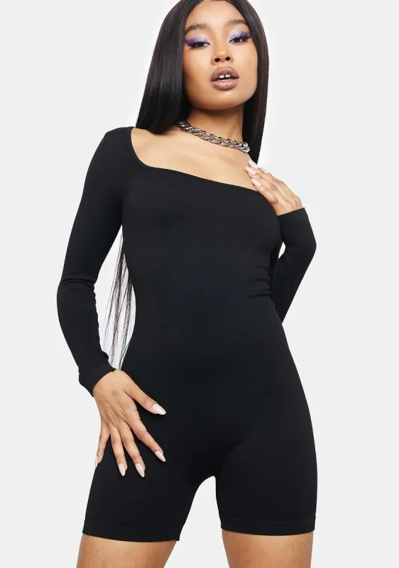Feeling Myself Long Sleeve Romper sold by Dolls Kill