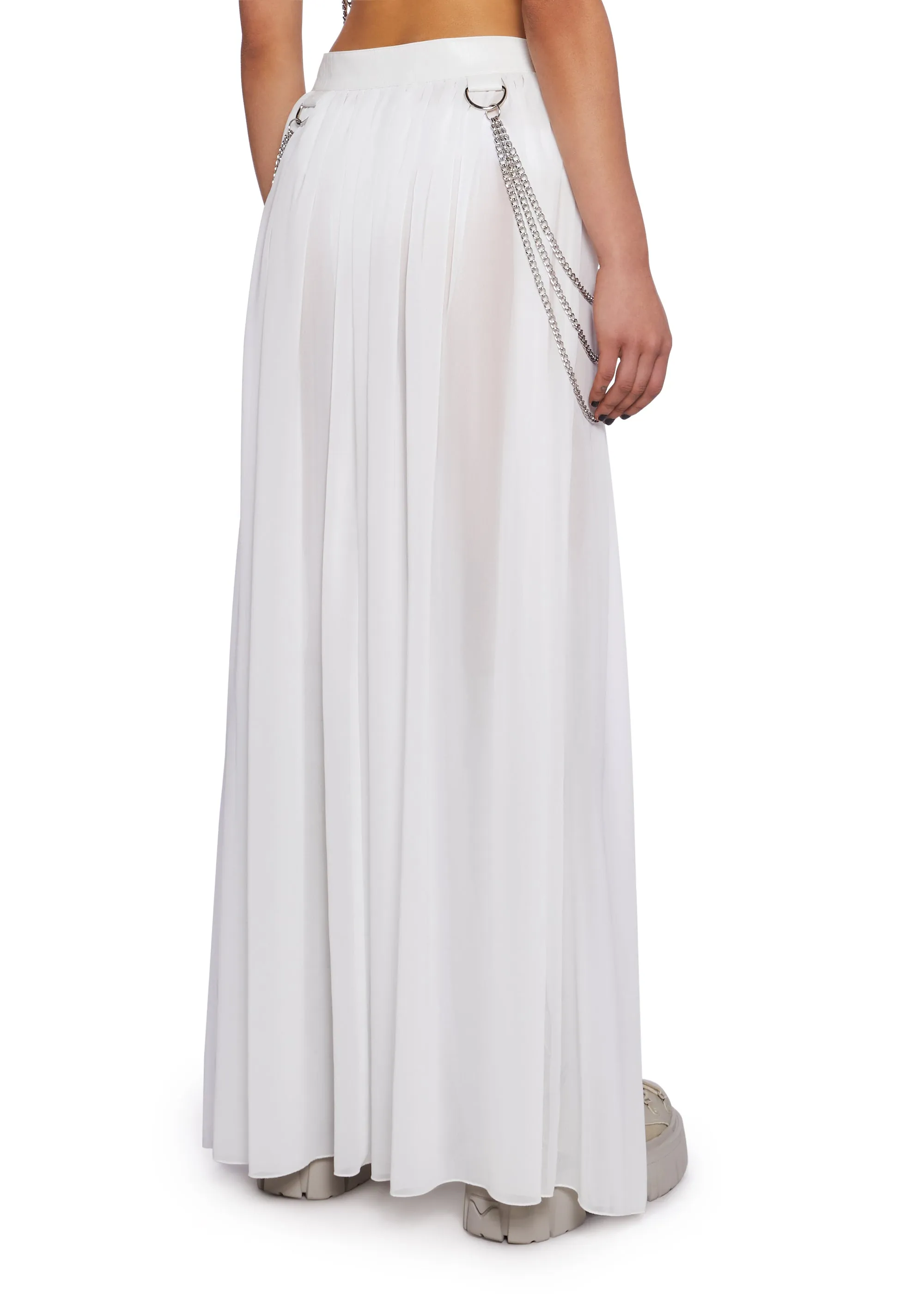 Immersed In Magic Maxi Skirt - White sold by Dolls Kill product image thumbnail 4