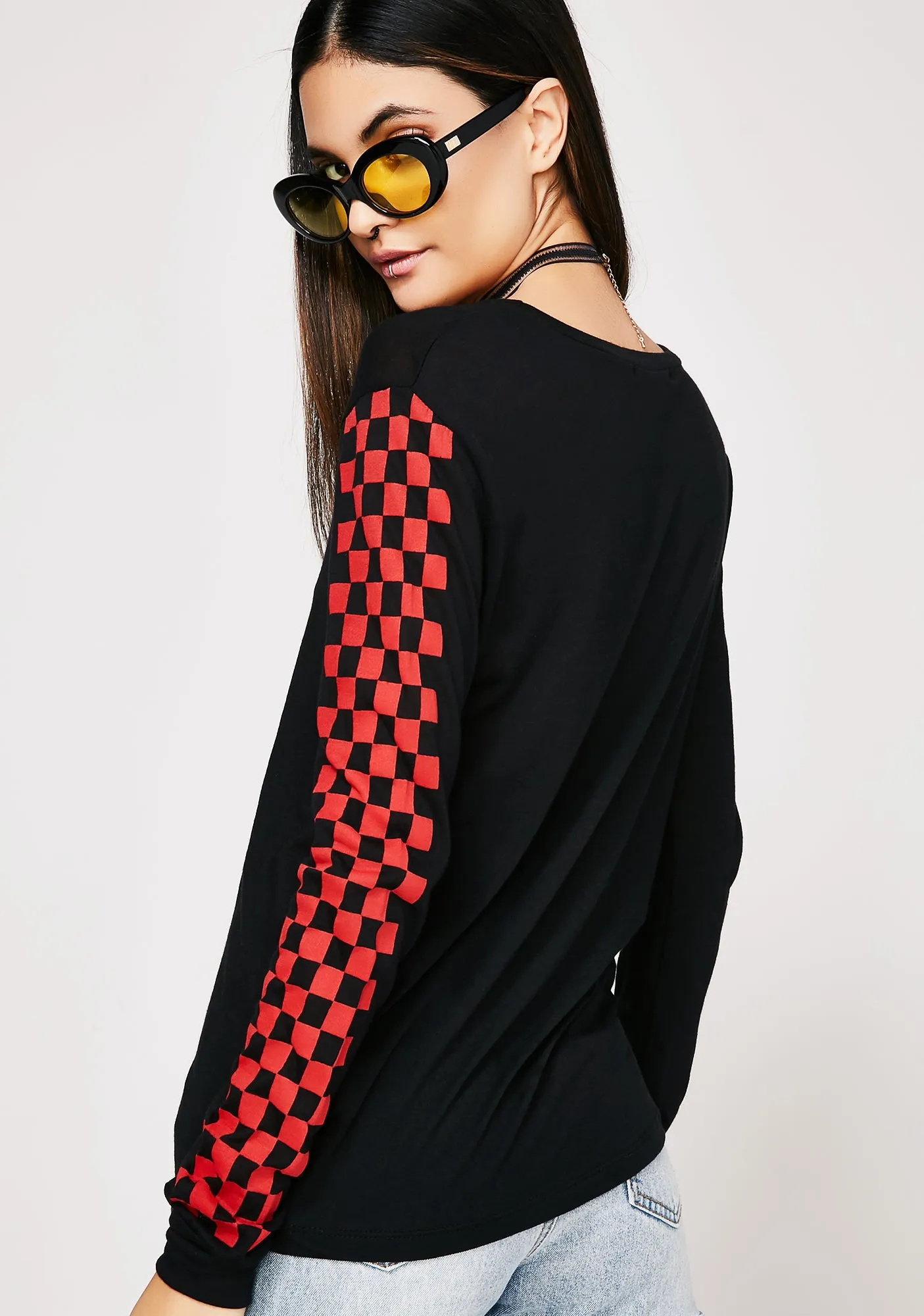 Think Fast Checkered Top sold by Dolls Kill product image thumbnail 4