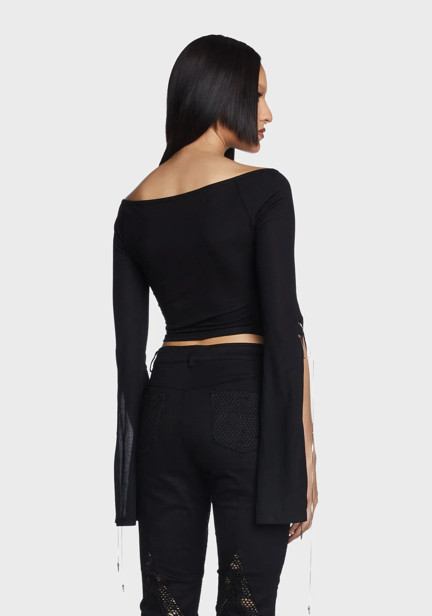 Daily Goth Sexy Off Shoulder Sleeve T-Shirt sold by Dolls Kill product image thumbnail 5