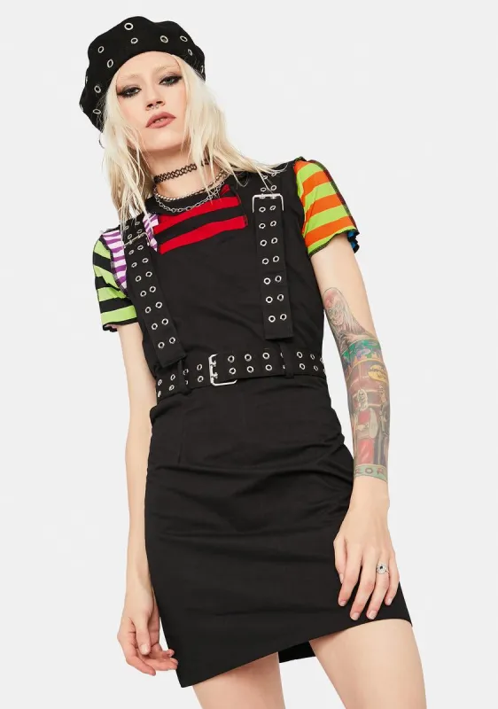 Duration Buckle Mini Dress sold by Dolls Kill