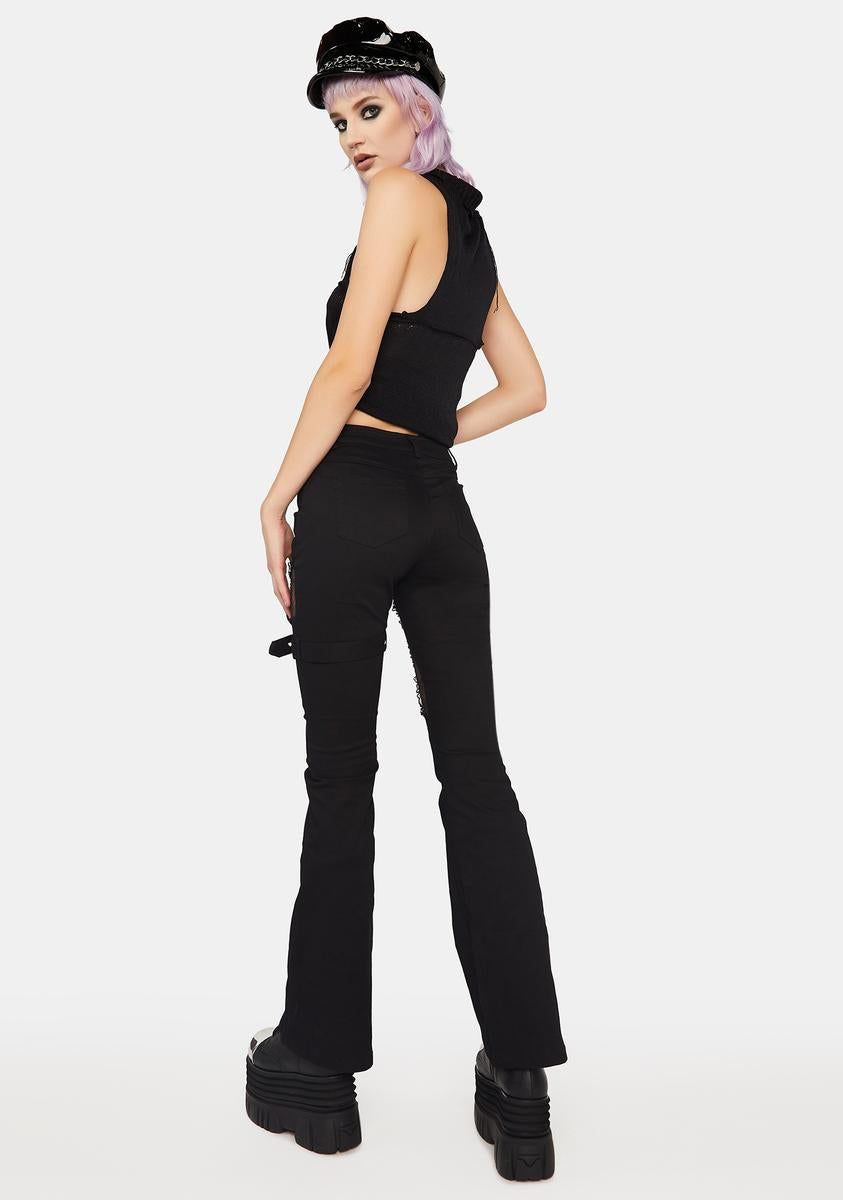 Gothic Elastic Flare Pants sold by Dolls Kill product image thumbnail 4