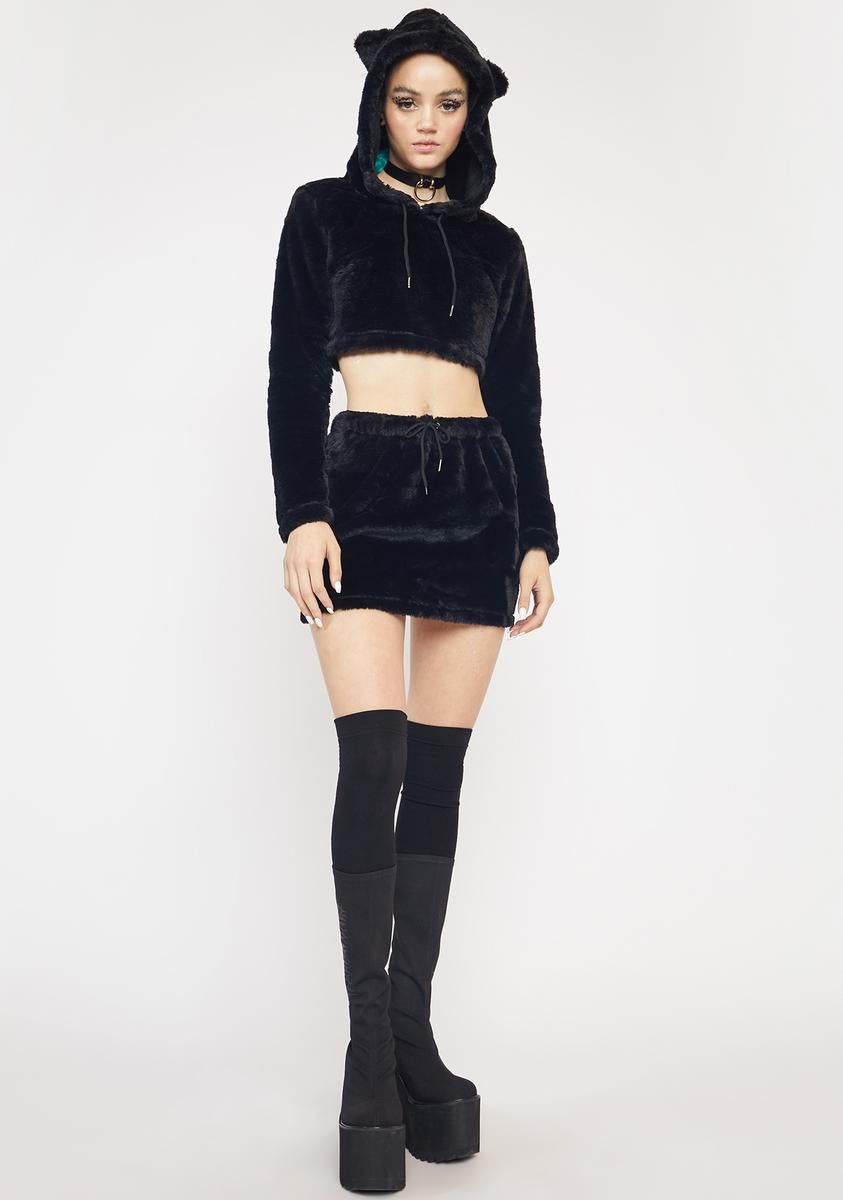 Wicked Furreak Animali Cropped Hoodie sold by Dolls Kill product image thumbnail 3