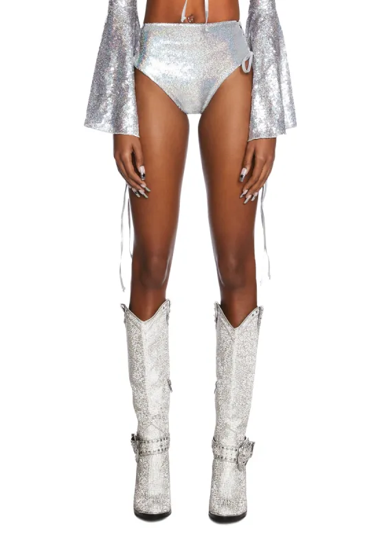 Kinetic Feel Sequin Booty Shorts sold by Dolls Kill