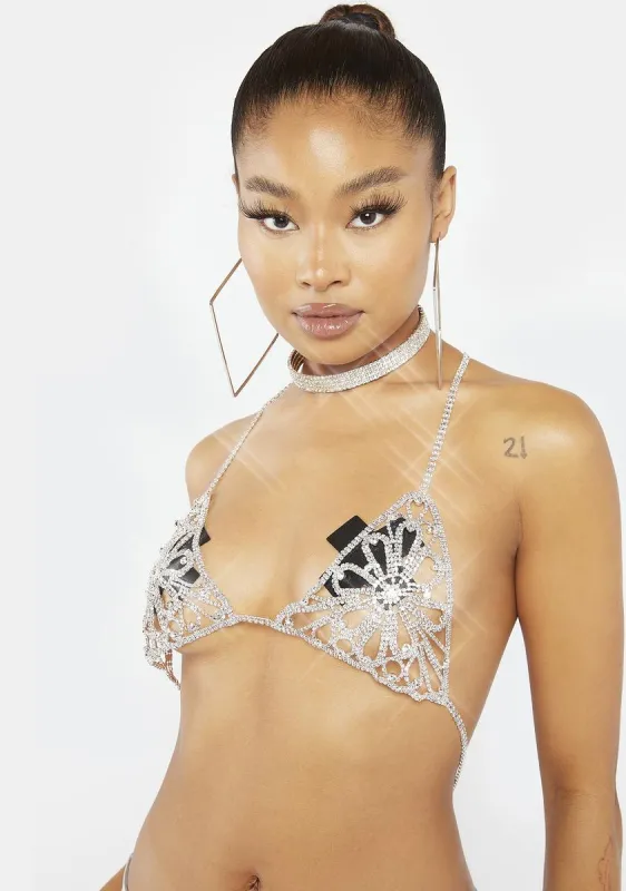 Levitating Rhinestone Top sold by Dolls Kill